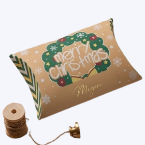 Custom Christmas Pillow Boxes - Premium Design